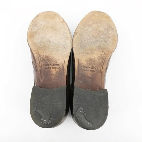 Roberto Guerrini Mens Oxfords Brown Leather 11.5 - Picture 6 of 8